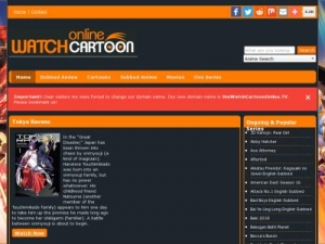 Скриншот главной страницы сайта thewatchcartoononline.tv