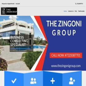 Скриншот главной страницы сайта thezingonigroup.online