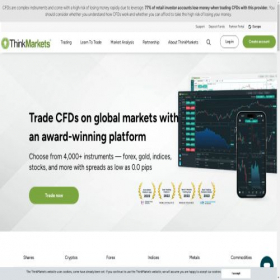 Скриншот главной страницы сайта thinkmarkets.com