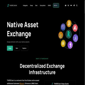 Скриншот главной страницы сайта thorchain.org