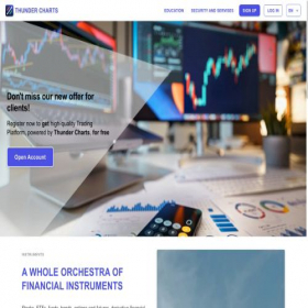 Скриншот главной страницы сайта thundercharts.com