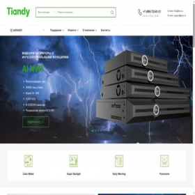 Скриншот главной страницы сайта tiandy-cctv.ru
