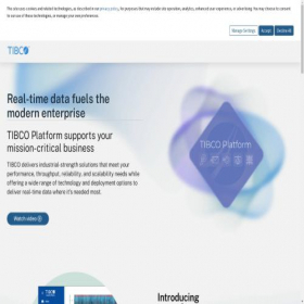 Скриншот главной страницы сайта tibco.com