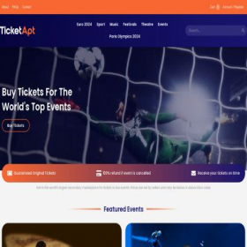 Скриншот главной страницы сайта ticketapt.com