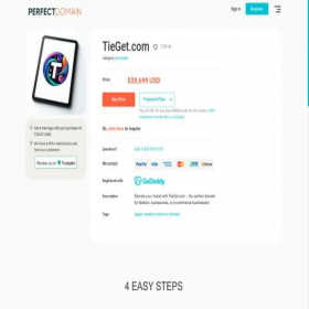 Скриншот главной страницы сайта tieget.com