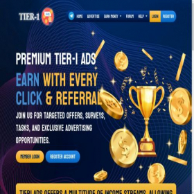 Скриншот главной страницы сайта tier1ads.com