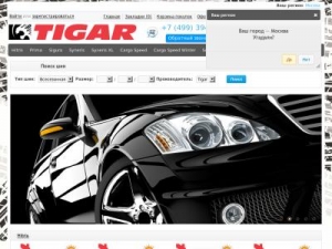 Скриншот главной страницы сайта tigar.ru