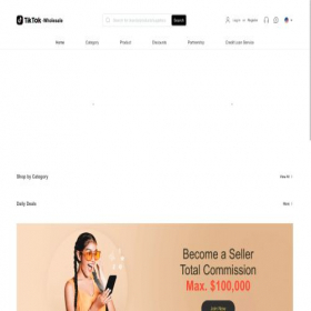 Скриншот главной страницы сайта tiktok758.shop