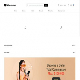 Скриншот главной страницы сайта tiktokmall.io