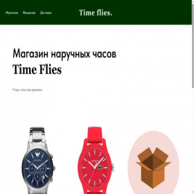 Скриншот главной страницы сайта timeflies.tilda.ws