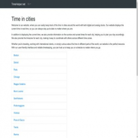 Скриншот главной страницы сайта timehelper.net