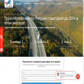 Скриншот главной страницы сайта timetrans.ru