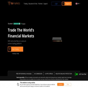 Скриншот главной страницы сайта tiomarkets.com