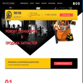 Скриншот главной страницы сайта tip-top-service.ru