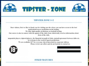 Скриншот главной страницы сайта tipsterzone.sportal.tips