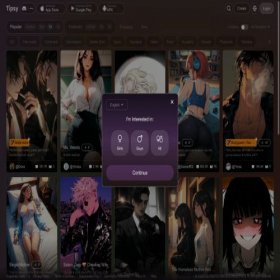 Скриншот главной страницы сайта tipsy.chat