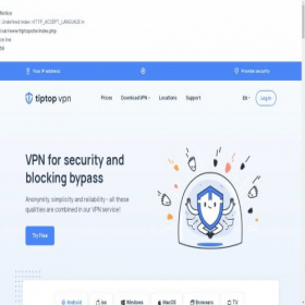 Скриншот главной страницы сайта tiptop-vpn.com