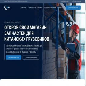 Скриншот главной страницы сайта tirexauto.ru