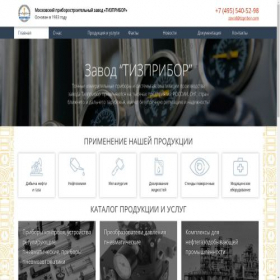 Скриншот главной страницы сайта tizpribor.com