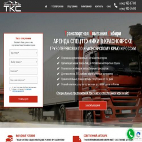 Скриншот главной страницы сайта tks124.ru
