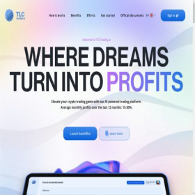 Скриншот главной страницы сайта tlctrading.ai