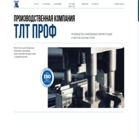 Скриншот главной страницы сайта tlt-prof.ru