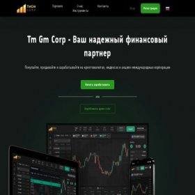 Скриншот главной страницы сайта tmgmcorp.net