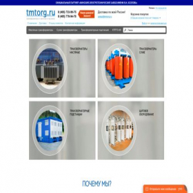 Скриншот главной страницы сайта tmtorg.ru