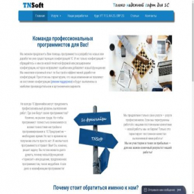 Скриншот главной страницы сайта tnsoft.ru