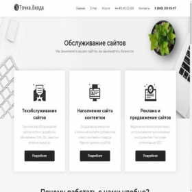 Скриншот главной страницы сайта tochkav.ru