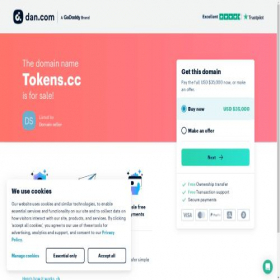 Скриншот главной страницы сайта tokens.cc