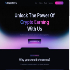 Скриншот главной страницы сайта tokenterra.pro