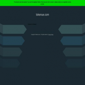 Скриншот главной страницы сайта tokenue.com