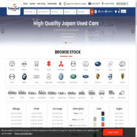 Скриншот главной страницы сайта tokyocarz.com