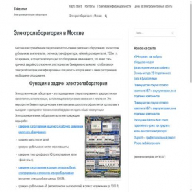 Скриншот главной страницы сайта tokzamer.ru