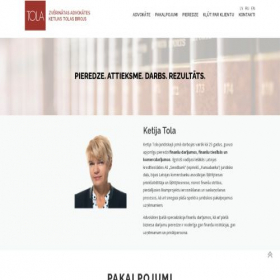 Скриншот главной страницы сайта tola.lv