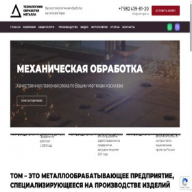 Скриншот главной страницы сайта tom.spb.ru