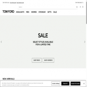 Скриншот главной страницы сайта tomfordfashion.com