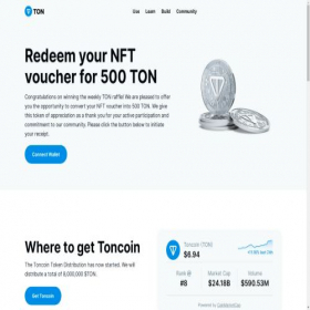 Скриншот главной страницы сайта tonbounty.com