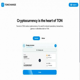 Скриншот главной страницы сайта tonchange.net