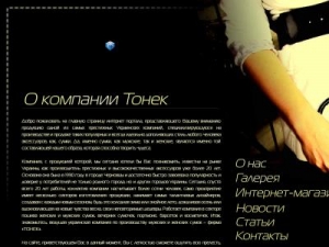 Скриншот главной страницы сайта tonek-bk.com
