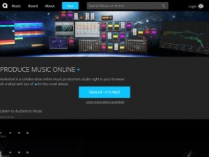 Скриншот главной страницы сайта tonematrix.audiotool.com