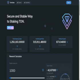 Скриншот главной страницы сайта tonstake.com