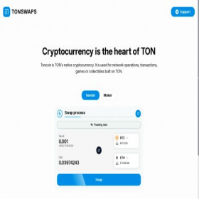 Скриншот главной страницы сайта tonswaps.com