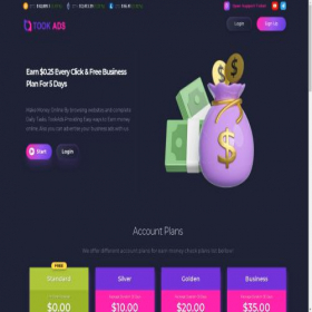 Скриншот главной страницы сайта tookads.com