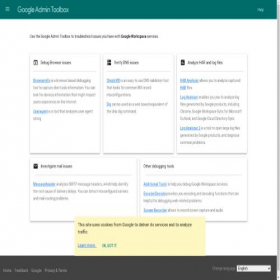 Скриншот главной страницы сайта toolbox.googleapps.com