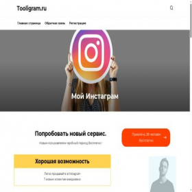 Скриншот главной страницы сайта tooligram.ru