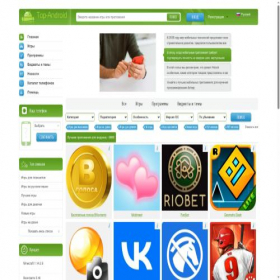 Скриншот главной страницы сайта top-android.ru