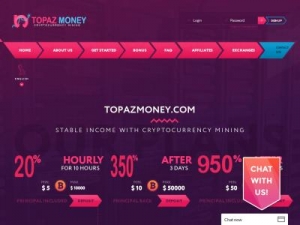 Скриншот главной страницы сайта topazmoney.com