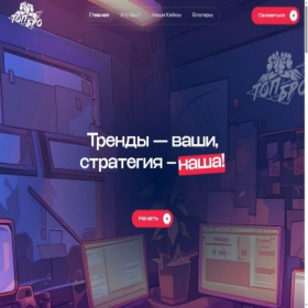 Скриншот главной страницы сайта topbro.ru